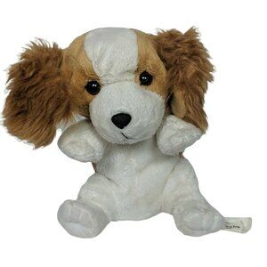 E&J Classic Brown White Puppy Dog Plush Stuffed 6"